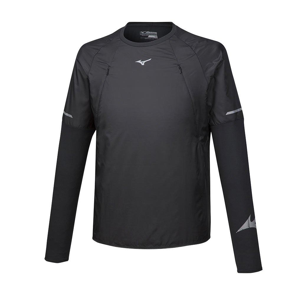 Mizuno Men's Sweashirt Hineri Hybrid LS Black - UQJBIGT-90